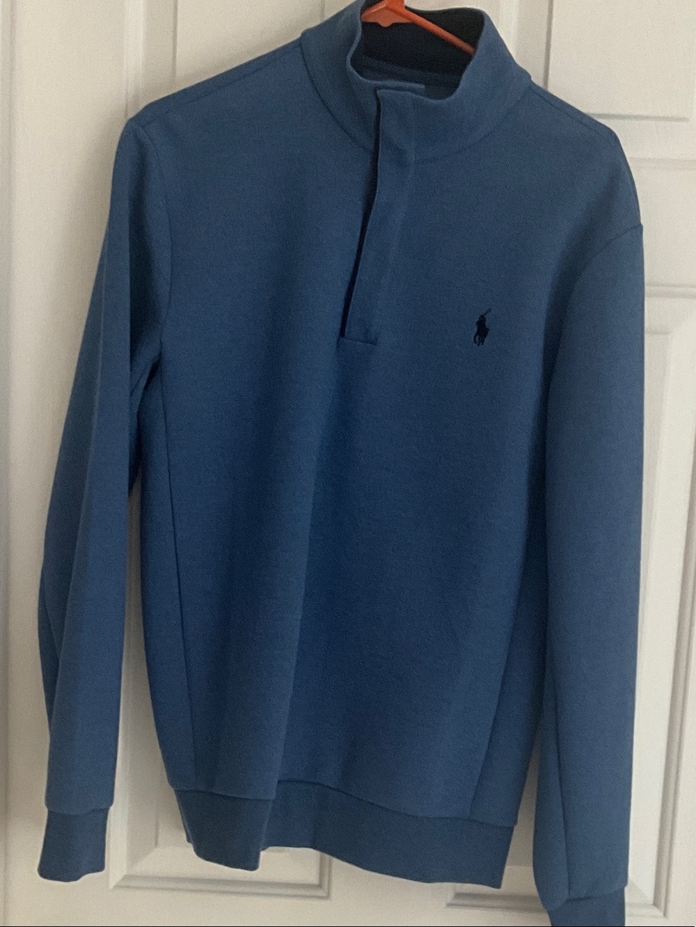 Ralph Lauren Blue Snap Close Pullover Sweater